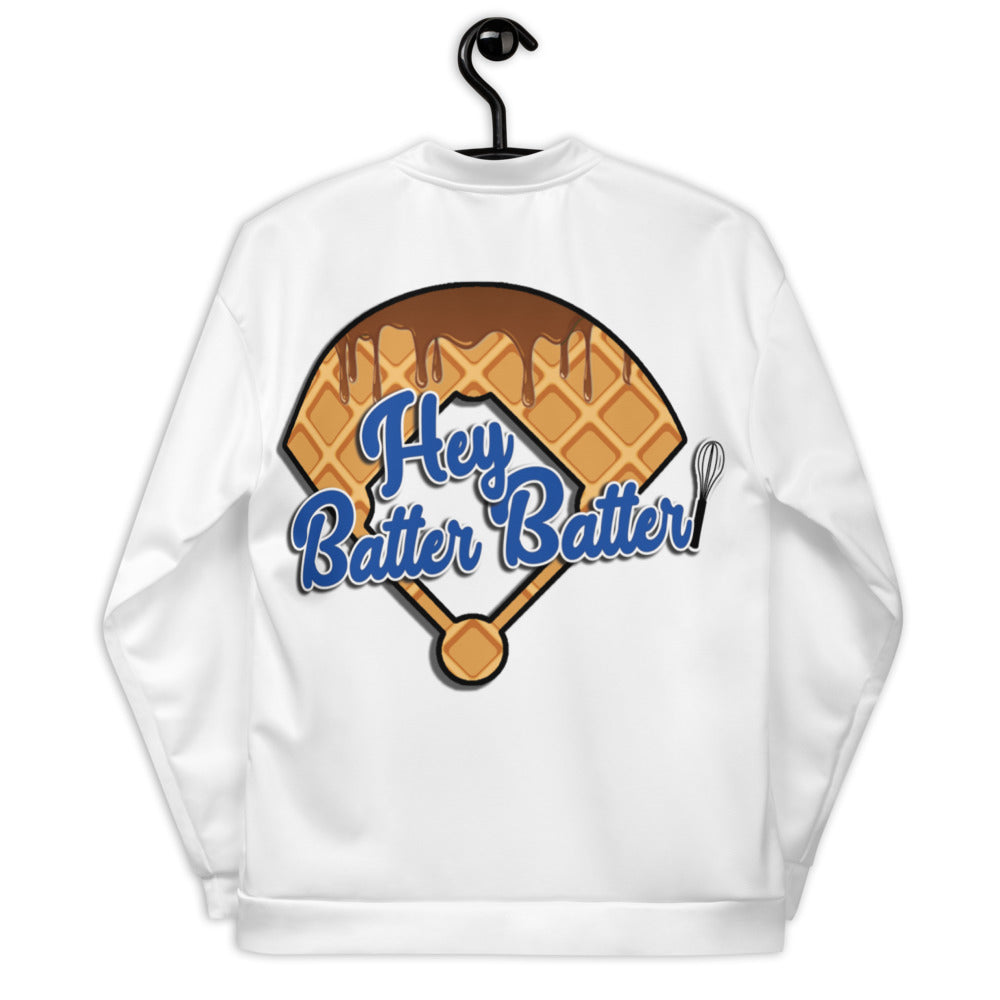Hey Batter Batter Catcher's Unisex Bomber Jacket