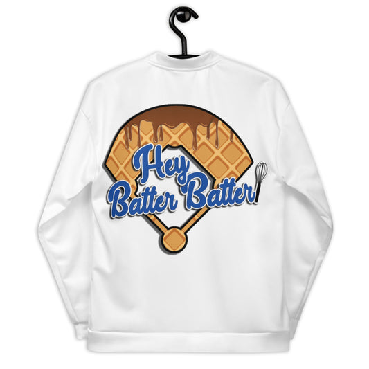 Hey Batter Batter Catcher's Unisex Bomber Jacket