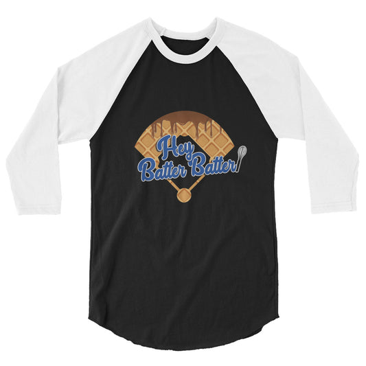 Hey Batter Batter 3/4 sleeve raglan baseball shirt