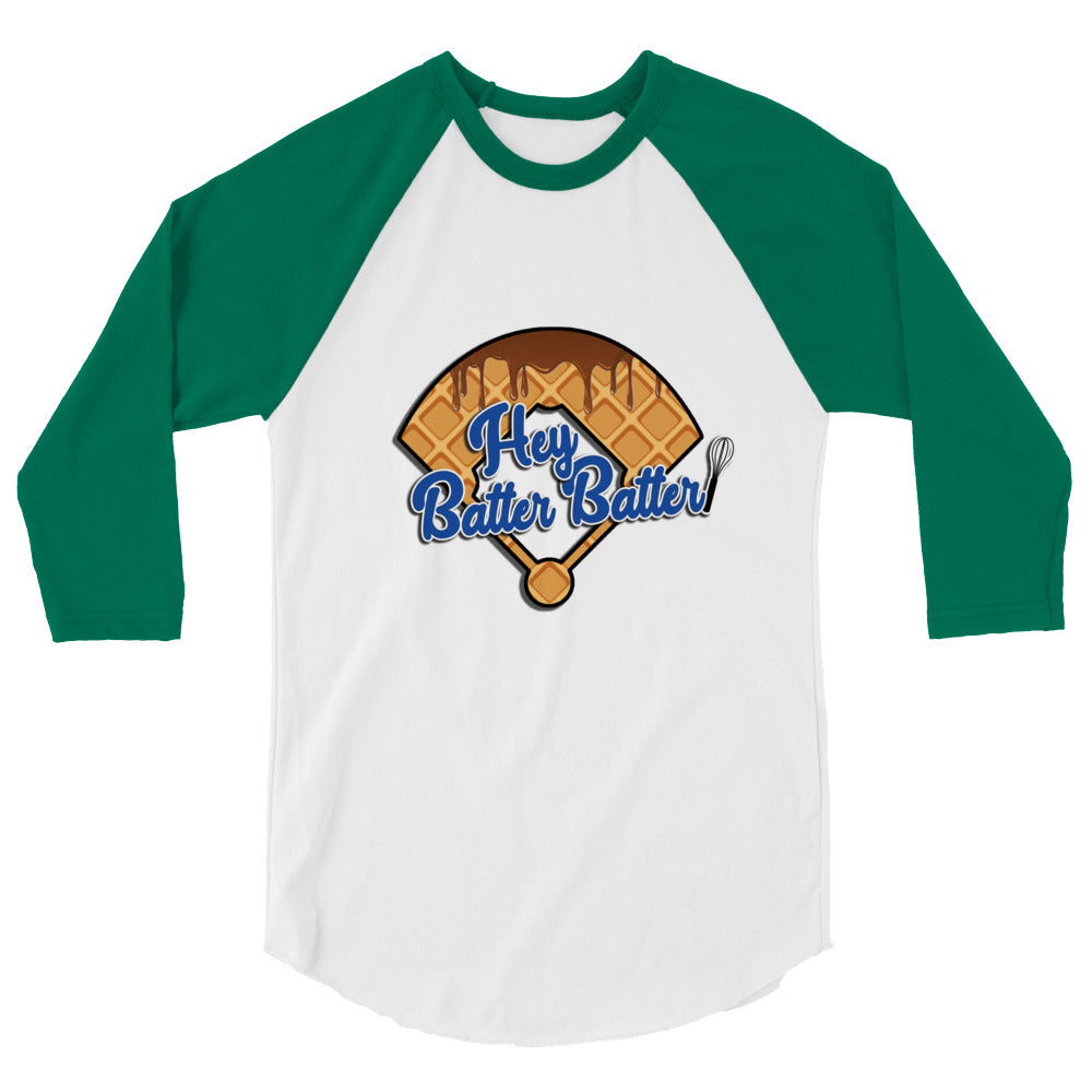 Hey Batter Batter 3/4 sleeve raglan baseball shirt
