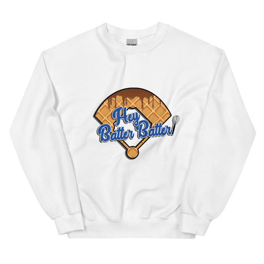 Hey Batter Batter Logo Print Unisex Sweatshirt