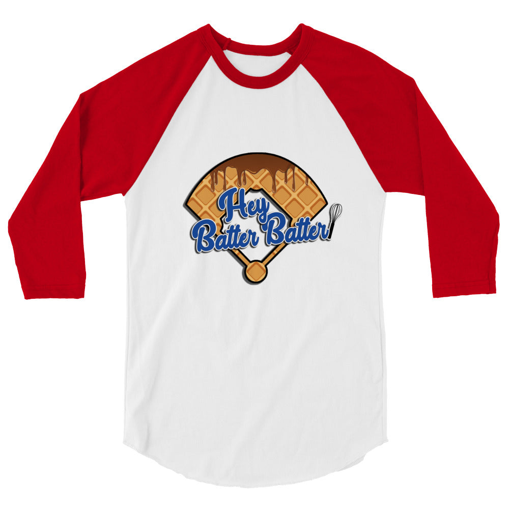 Hey Batter Batter 3/4 sleeve raglan baseball shirt