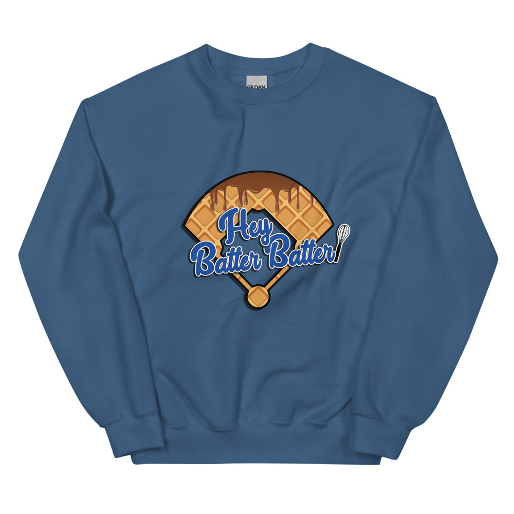 Hey Batter Batter Logo Print Unisex Sweatshirt