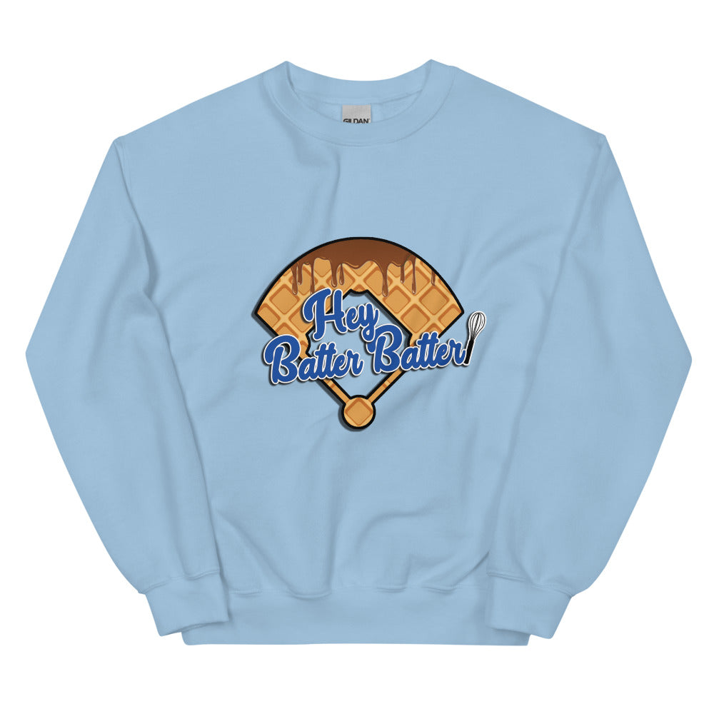 Hey Batter Batter Logo Print Unisex Sweatshirt